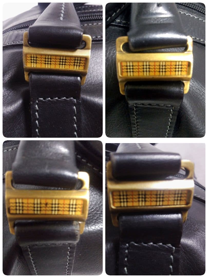 【希少】Burberry バーバリー　ボストンバッグ　ノバチェック　黒　大容量