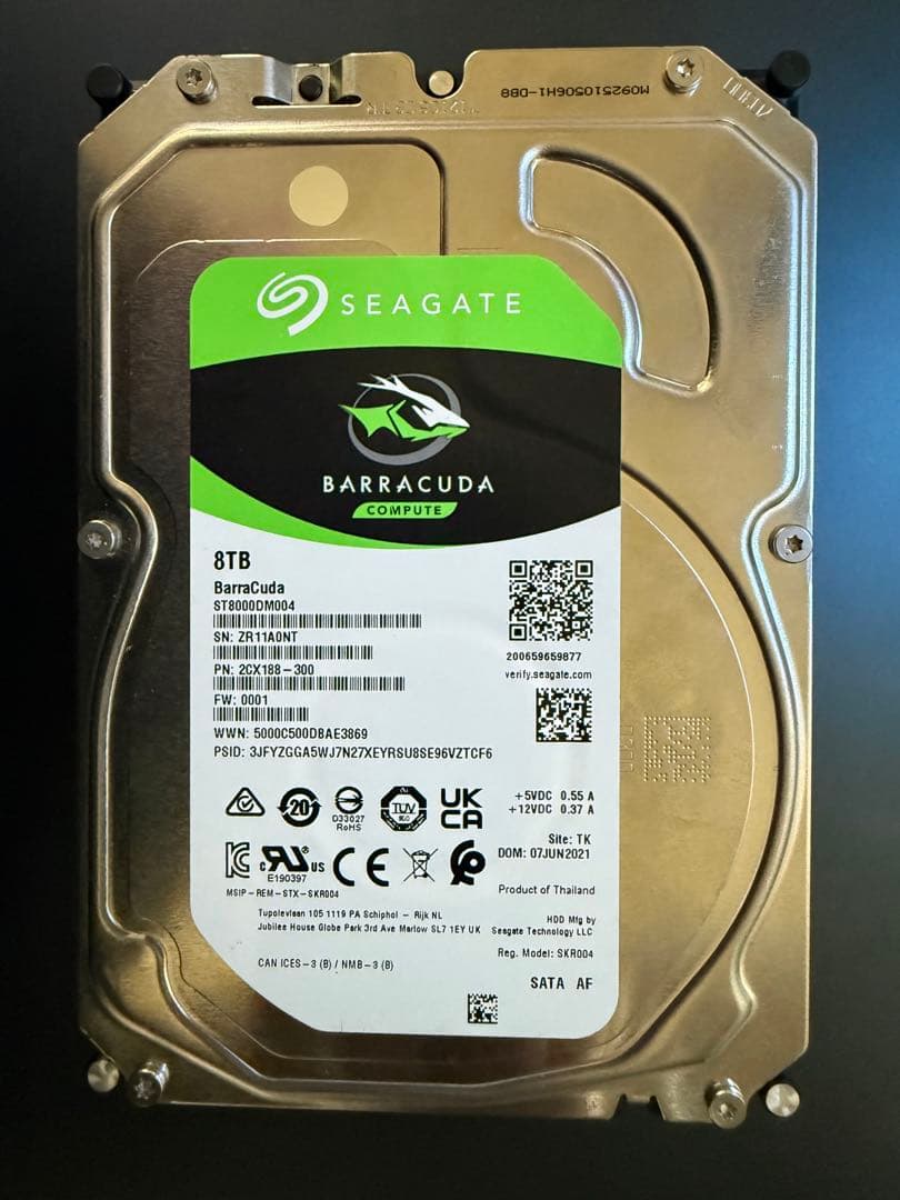 内蔵型ハードディスクドライブ Seagate 8TB HDD