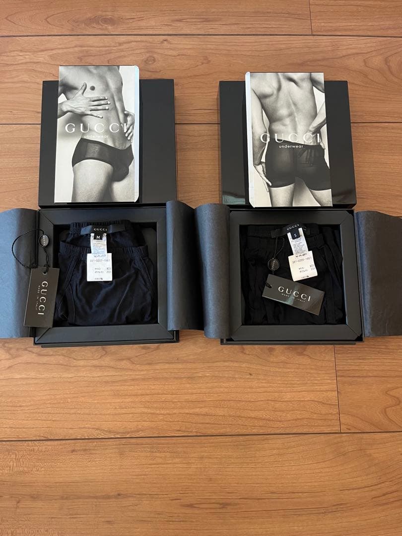 GUCCI ボクサーブリーフ 2枚セット ブラック