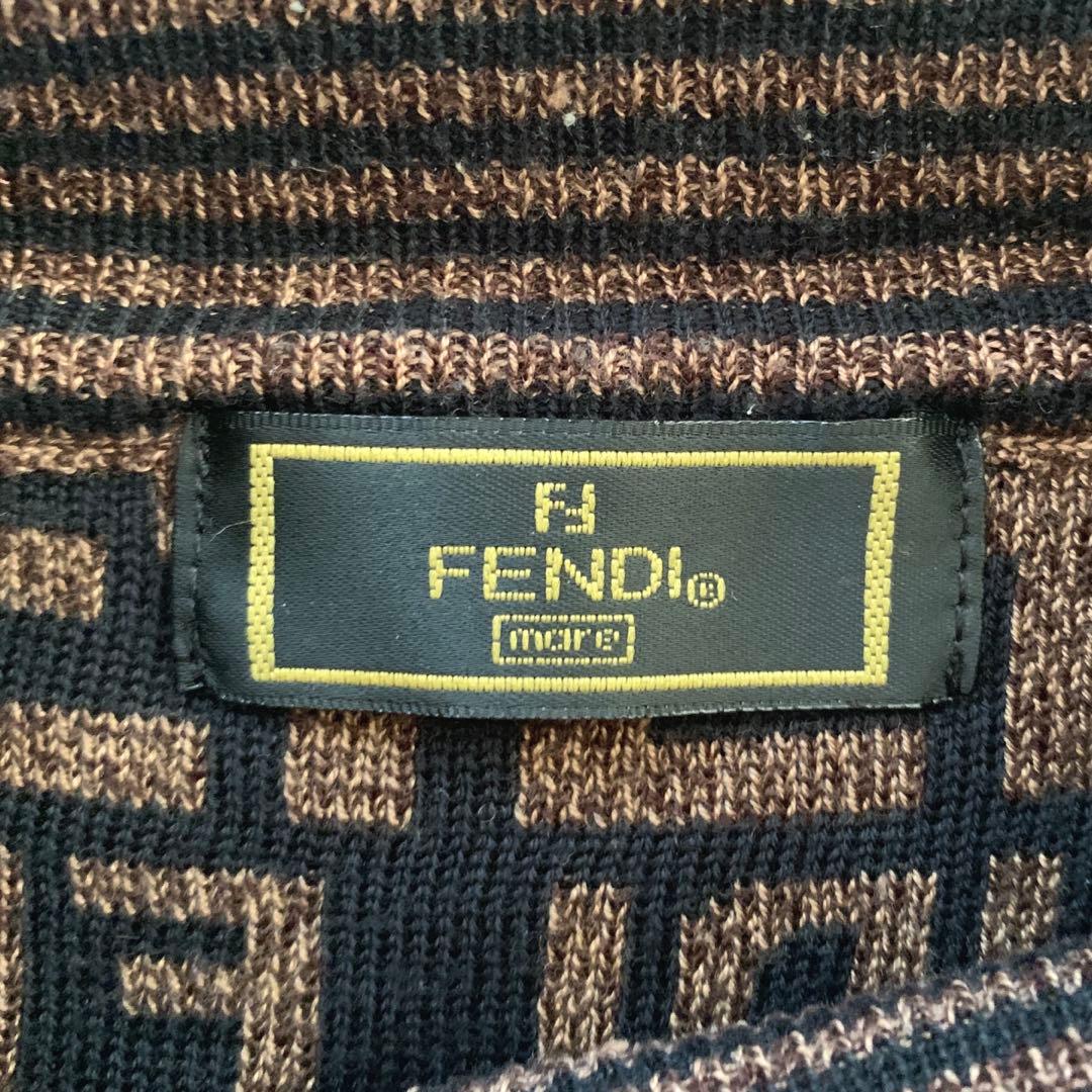 kan様 FENDI Mare 総柄 ズッカ モックネック ニット セーター