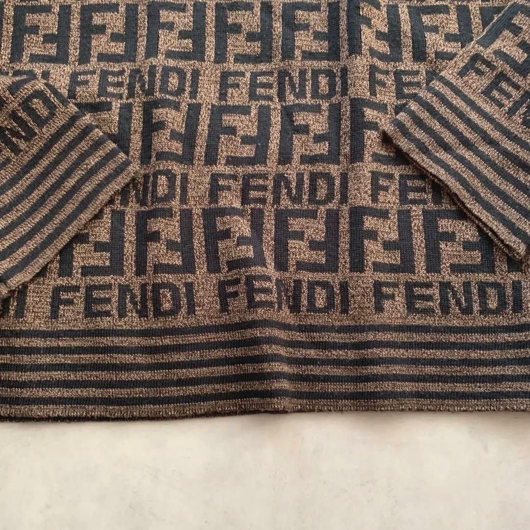 kan様 FENDI Mare 総柄 ズッカ モックネック ニット セーター