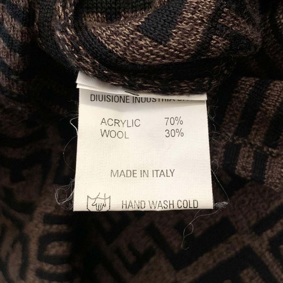 kan様 FENDI Mare 総柄 ズッカ モックネック ニット セーター