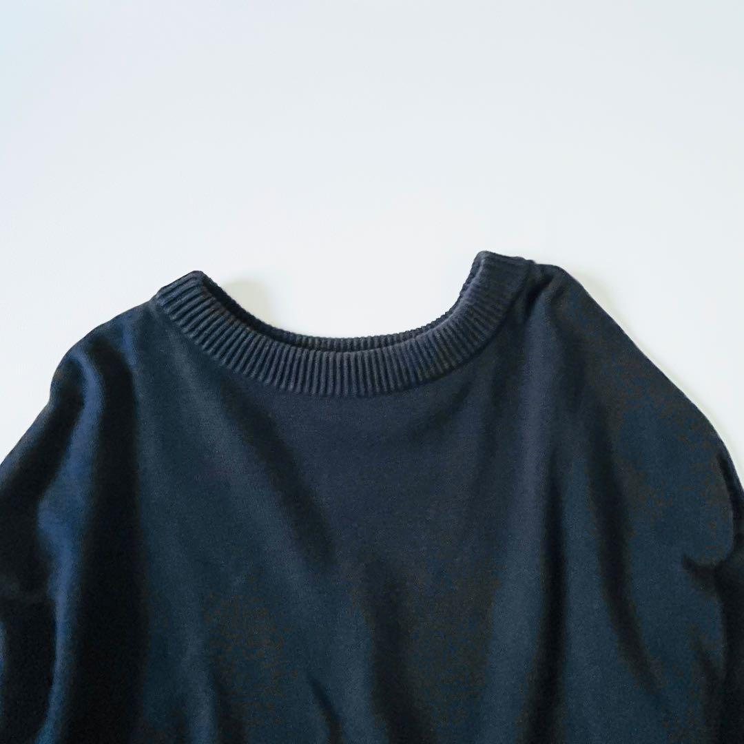 ドゥーズィエムクラス エブリデイアイライク ベーシックニット　コットン　ネイビー