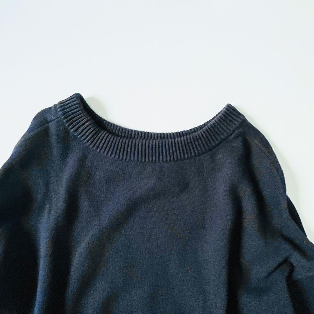ドゥーズィエムクラス エブリデイアイライク ベーシックニット　コットン　ネイビー