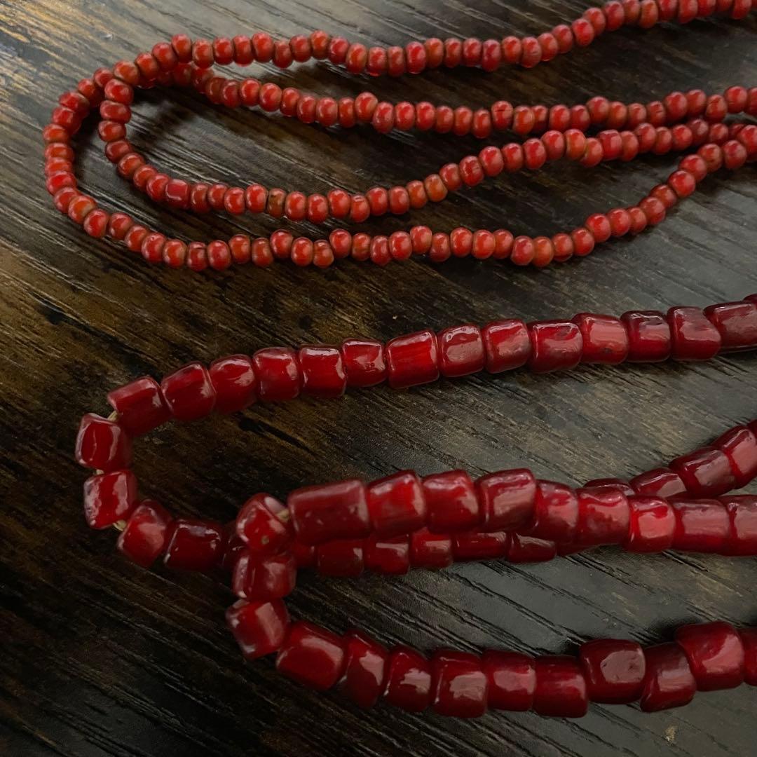 ★激レア★強血赤★ビンテージホワイトハーツ★インディアンジュエリー★アンティーク