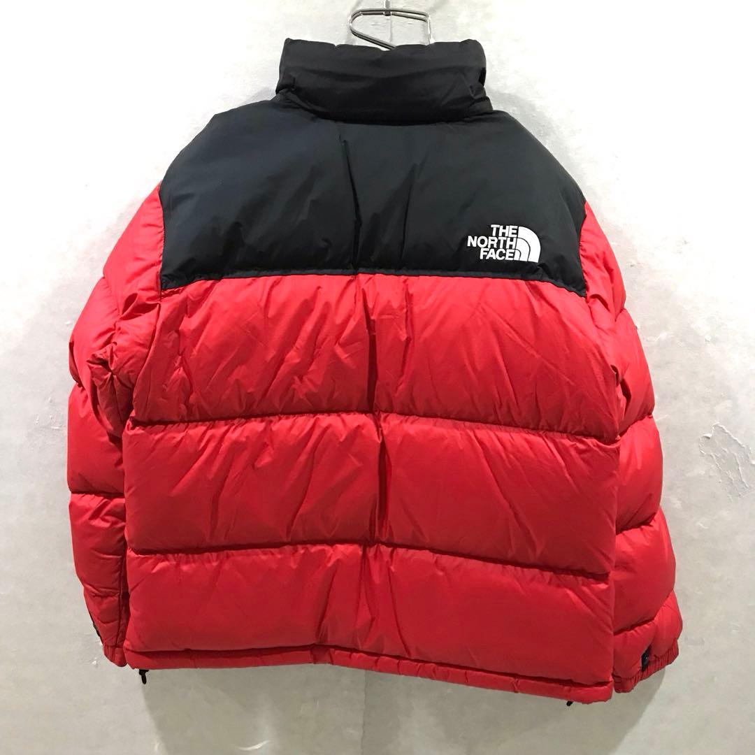 新品 THE NORTH FACE ヌプシ ダウンジャケット 赤黒 M