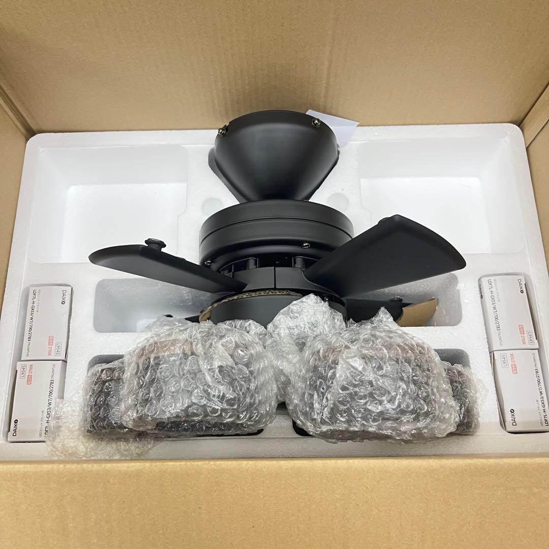 未使用品 大光電機 LEDシーリングファン ～10畳 4枚羽/6灯 ブラック