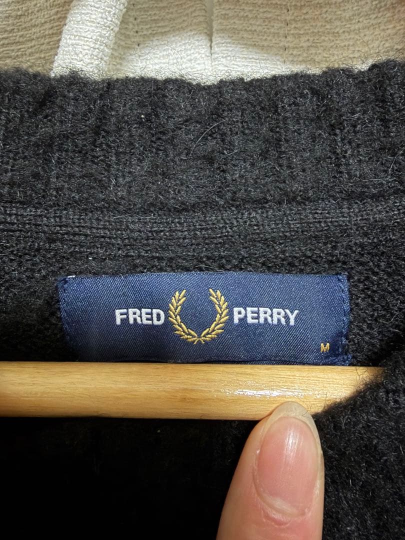 FRED PERRY BEAMS ブラック クルーネックセーター M