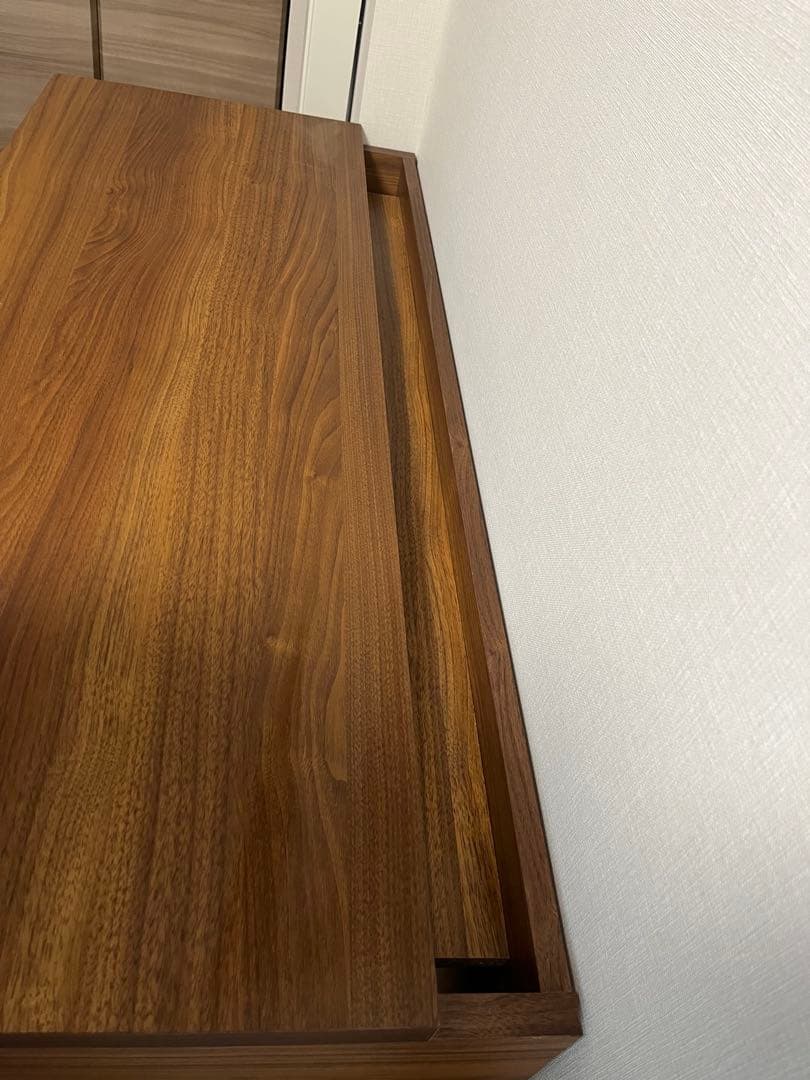 LOWYA [幅110] 日本製 デスク 単品 ドレッサー 収納 真鍮 木目