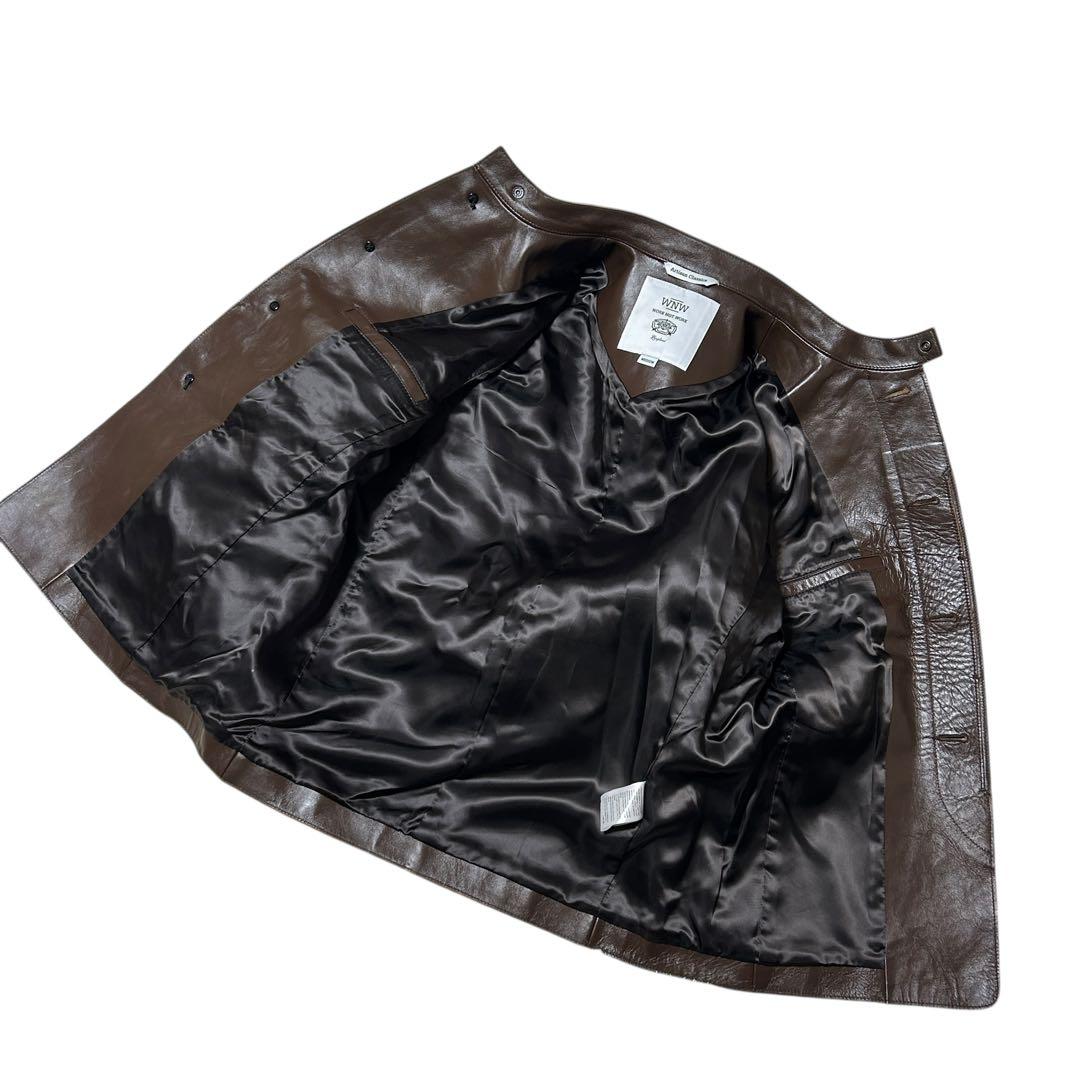 極美品　WORK NOT WORK スタンドカラー　ホースレザージャケット　M