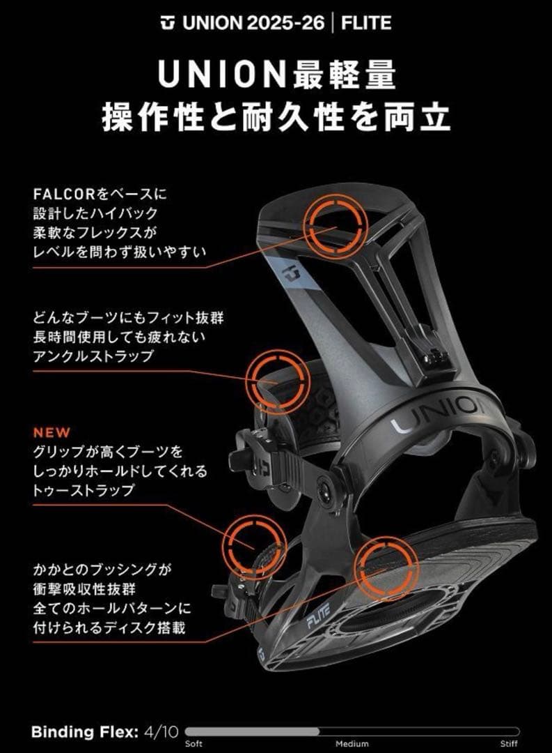 UNION FLITE ブラック ビンディング