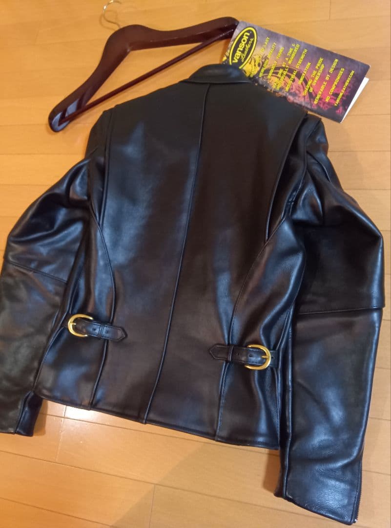 こ*吉様 超美品VANSON TYPE Bシングルライダース34黒ブラック付属品