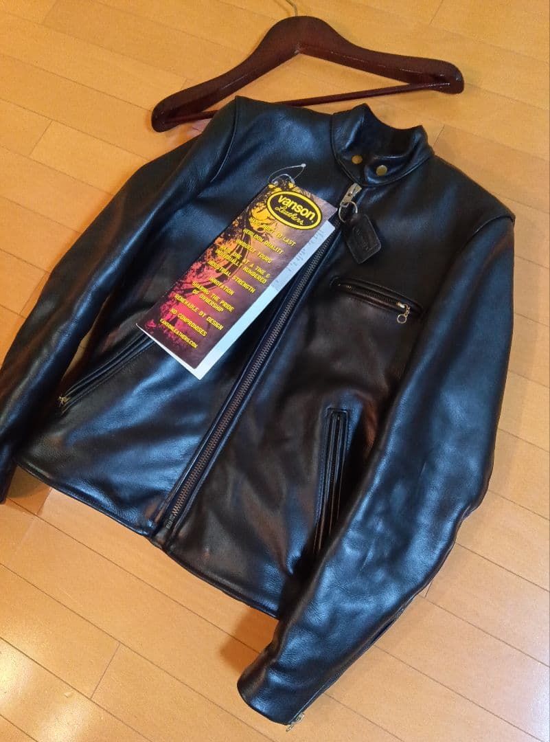 こ*吉様 超美品VANSON TYPE Bシングルライダース34黒ブラック付属品