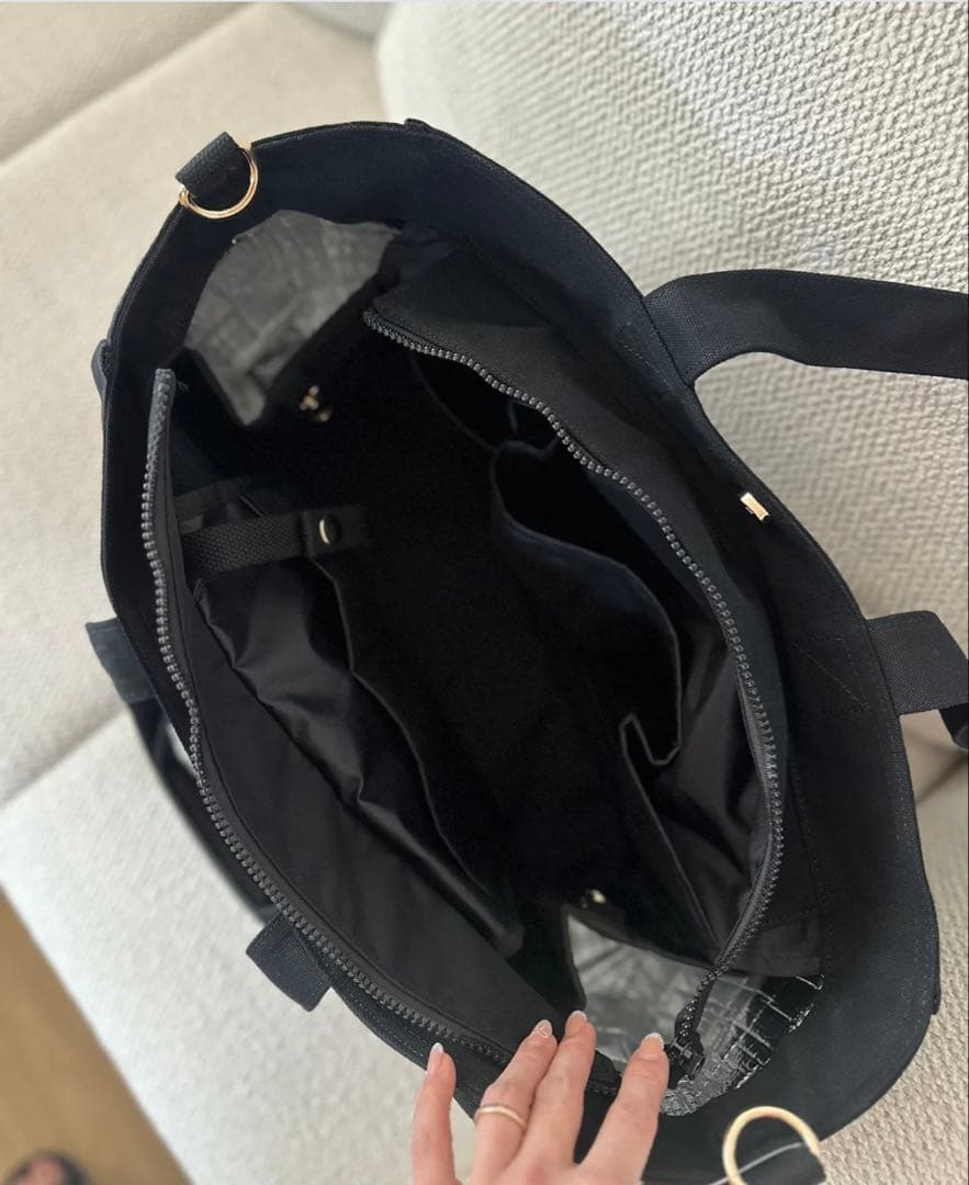 MALIRAJブラック マザーズバッグ 大容量 マリライ