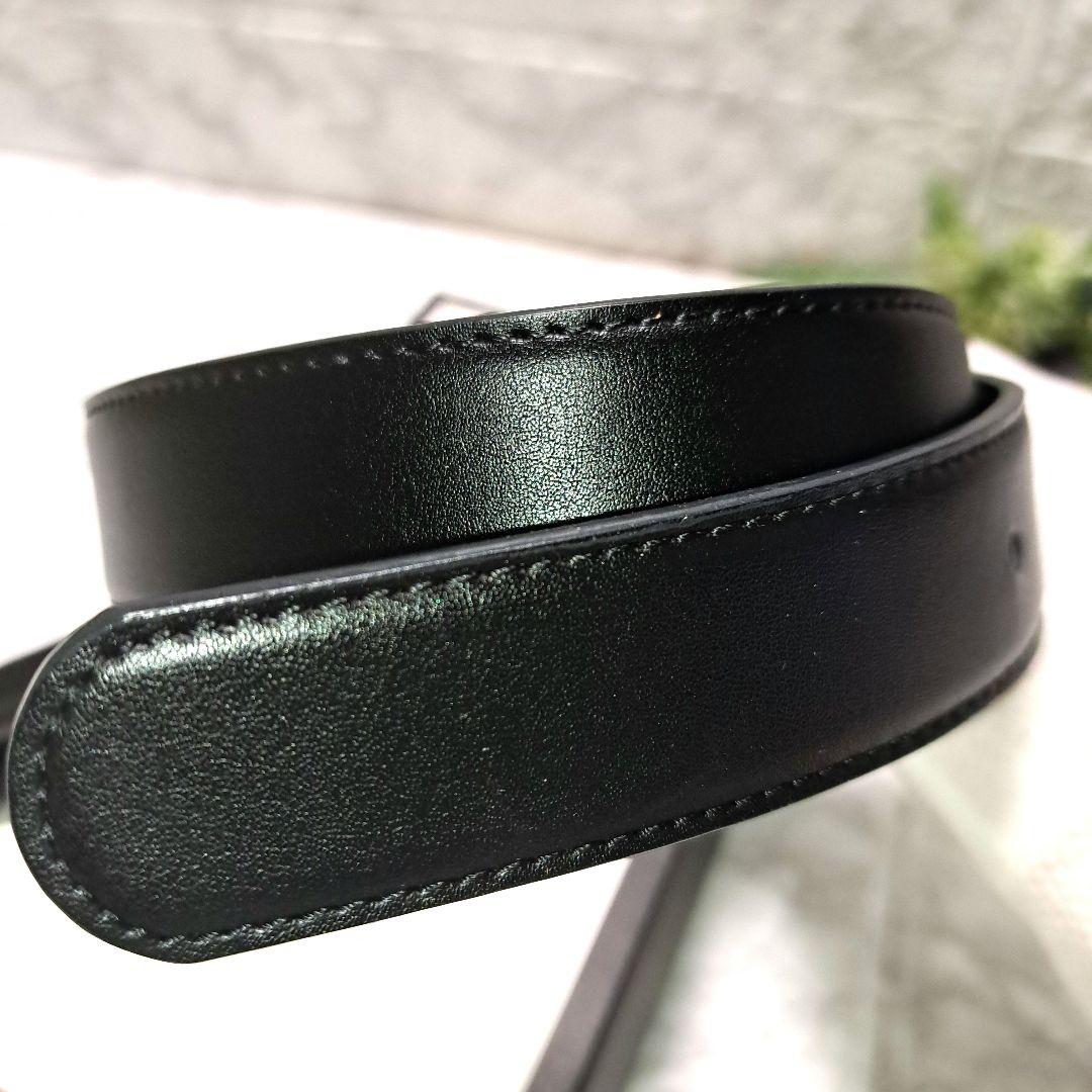 ✨️新品未使用✨️GUCCI グッチ　GGゴールドバックル　レザーベルトブラック