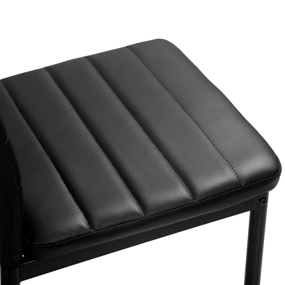 【ホワイト4脚】ダイニングチェア 椅子 レザー　食卓　レトロ モダン 北欧