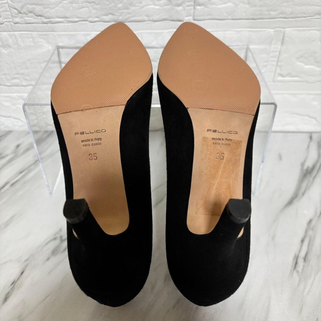【未使用】 PELLICO ペリーコ ブラック スエード パンプス ハイヒール