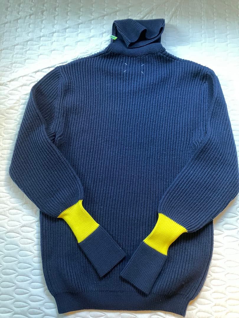 クリーニング済　maison margiela マルジェラニット　ネイビー（S）