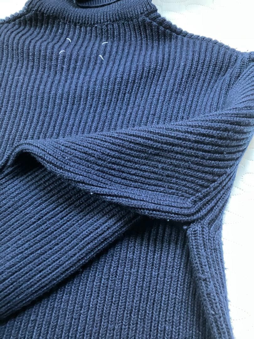 クリーニング済　maison margiela マルジェラニット　ネイビー（S）