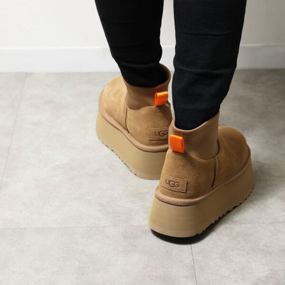 UGG アグ ミニ ディッパー ムートンブーツ ショート丈 靴 厚底 スエード