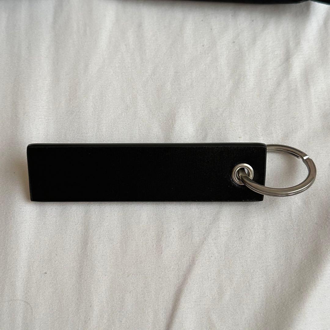 SAINT LAURENT ブラックレザー キーリング