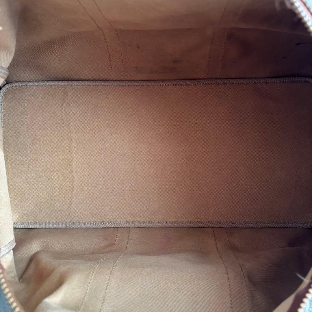 ポロラルフローレン ボストンバッグ 2WAY PVCレザー ブラウン ハンド