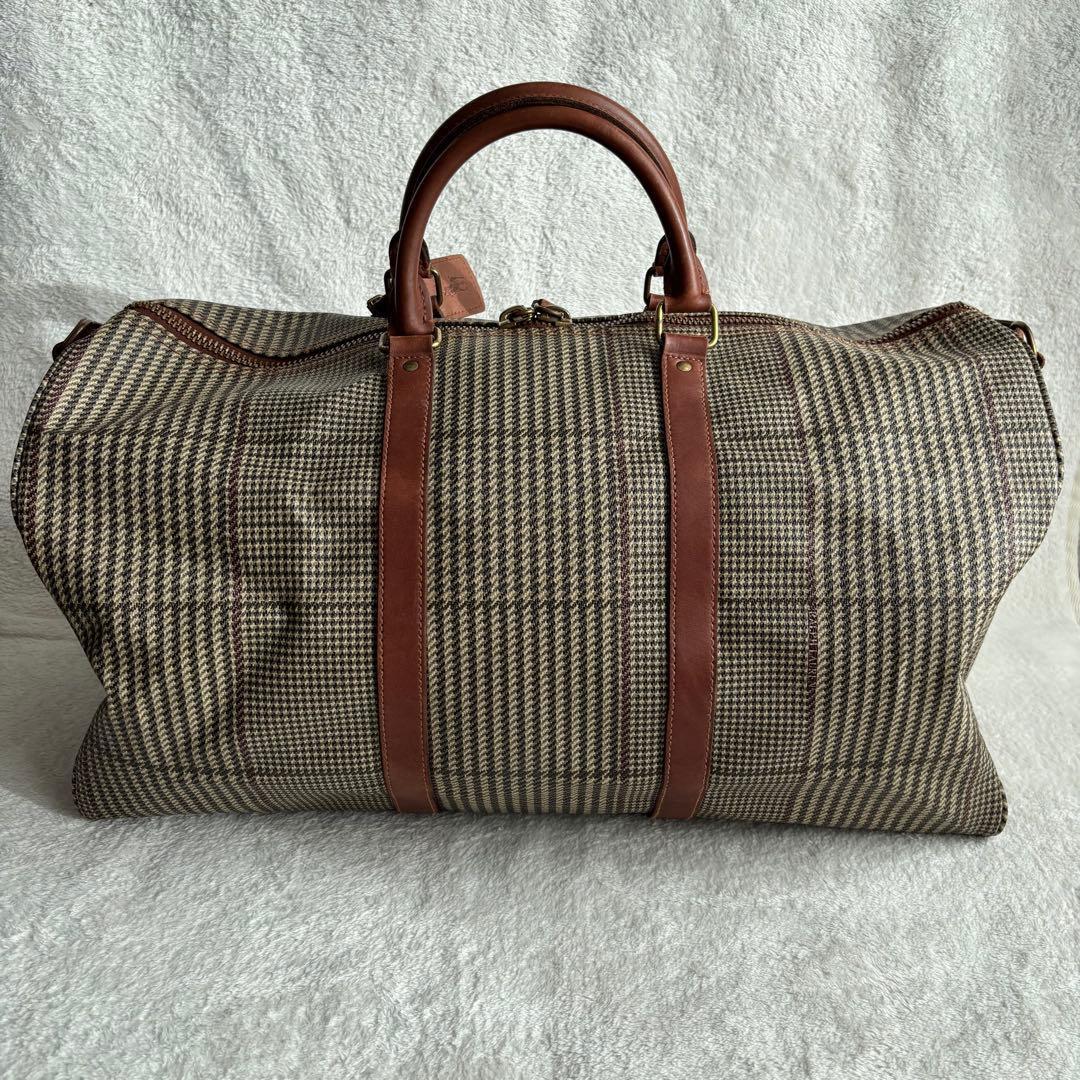 ポロラルフローレン ボストンバッグ 2WAY PVCレザー ブラウン ハンド