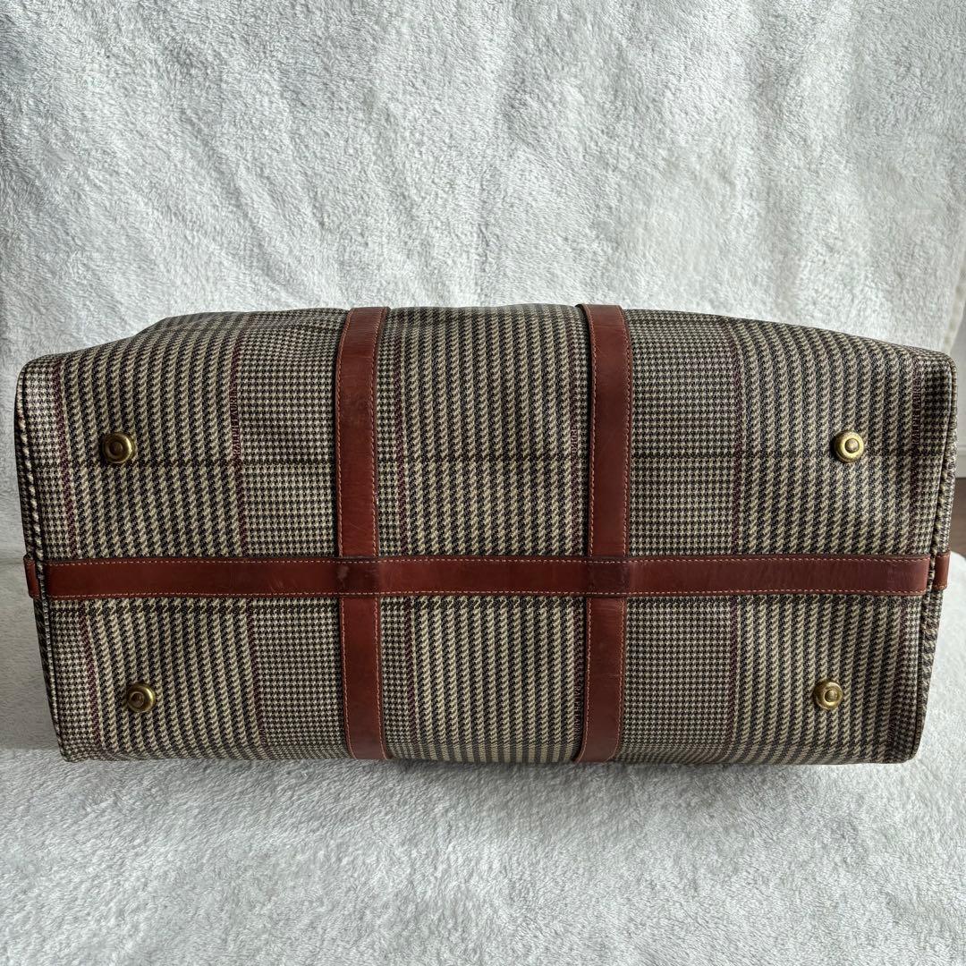 ポロラルフローレン ボストンバッグ 2WAY PVCレザー ブラウン ハンド