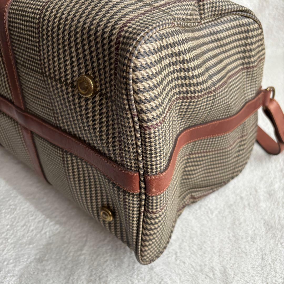 ポロラルフローレン ボストンバッグ 2WAY PVCレザー ブラウン ハンド