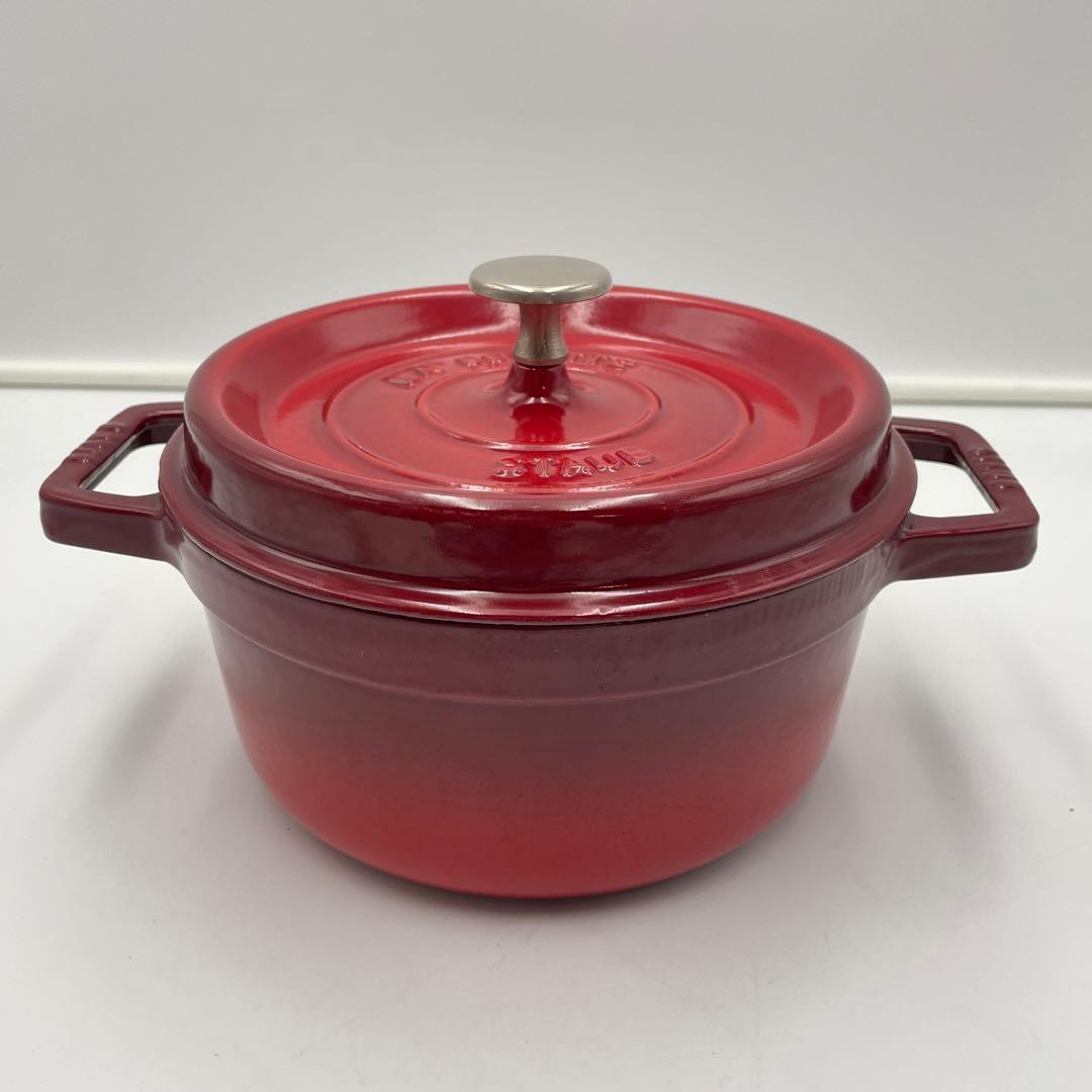 STAUB ストウブ　ピコ・ココットラウンド　20cm レッド系