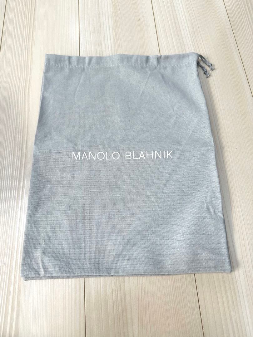 マノロブラニク パンプス ハンギシ ブルー サテン 36 23cm