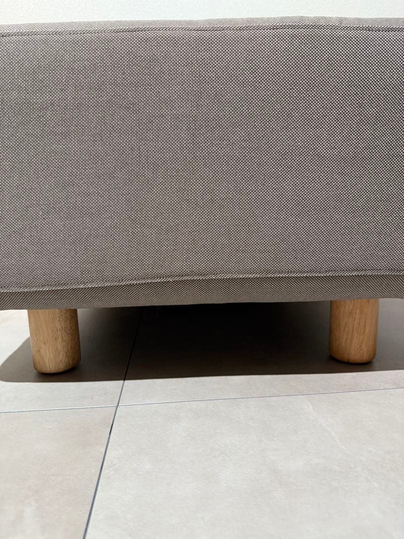 無印良品　ソファベンチ　オットマン　カバー付　グレー ファブリック