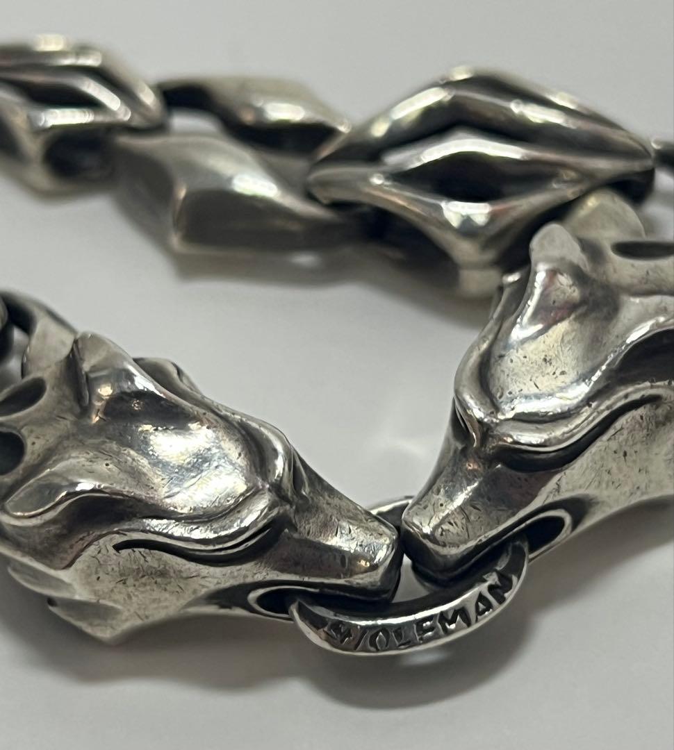 定価9.9万円　ウォーウルフＷヘッドブレス　ウルフマンブラザーズ　ブレスレット