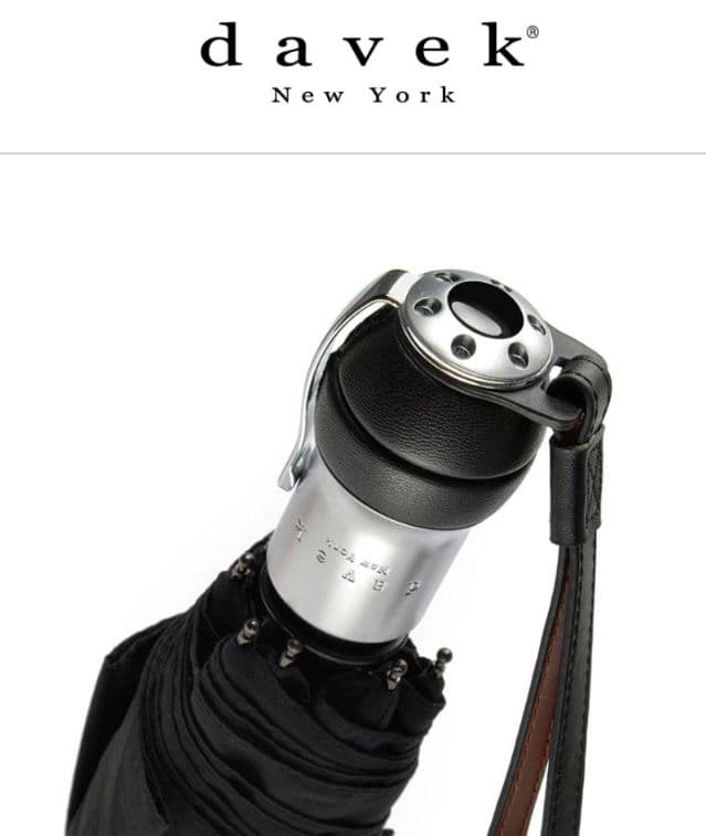 davek Solo 折りたたみ傘 黒/緑⭐️収納ケース付き