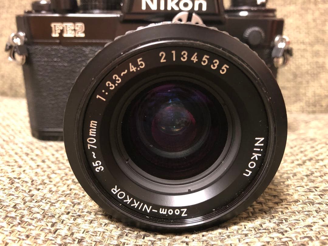 Nikon FE2 一眼レフカメラ 35-70mmレンズ付き