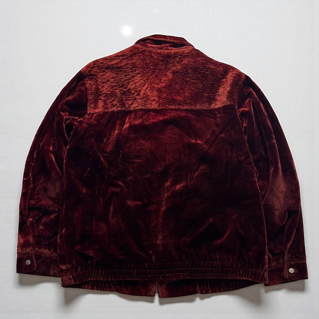 ヴィンテージ　Venaless　ベロア　ジップアップブルゾン　ジャケット　M