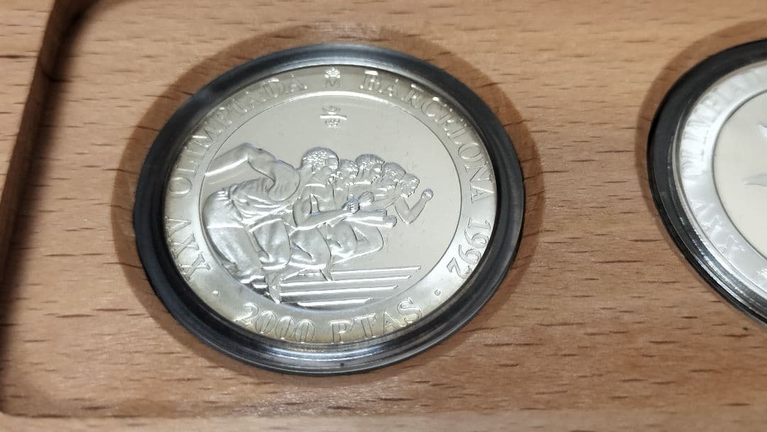 1992年 バルセロナオリンピック記念銀貨2000ペセタ×２枚