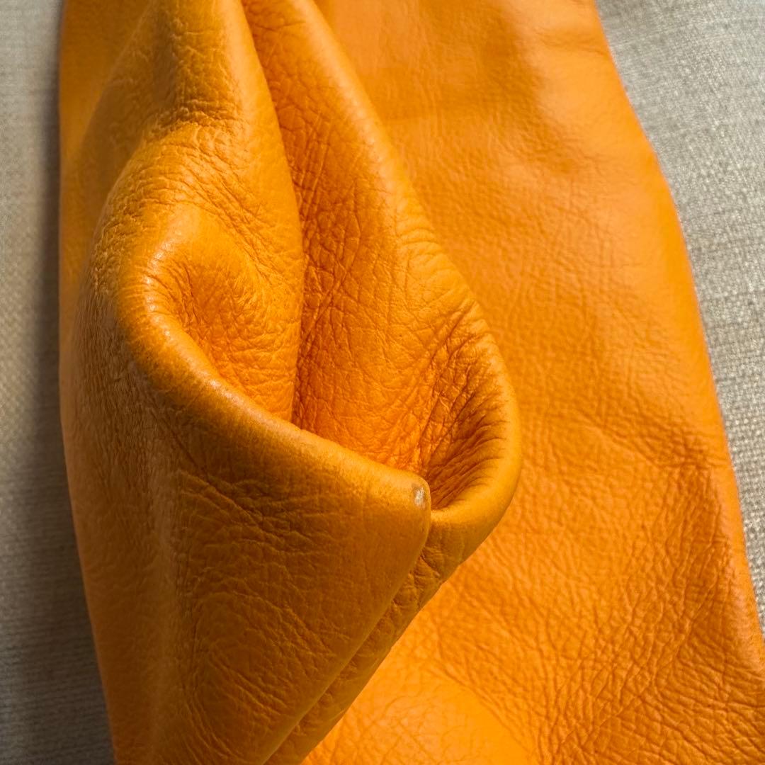 ☆未使用級☆ BAGGU オールレザー　イエロー　エコバッグ