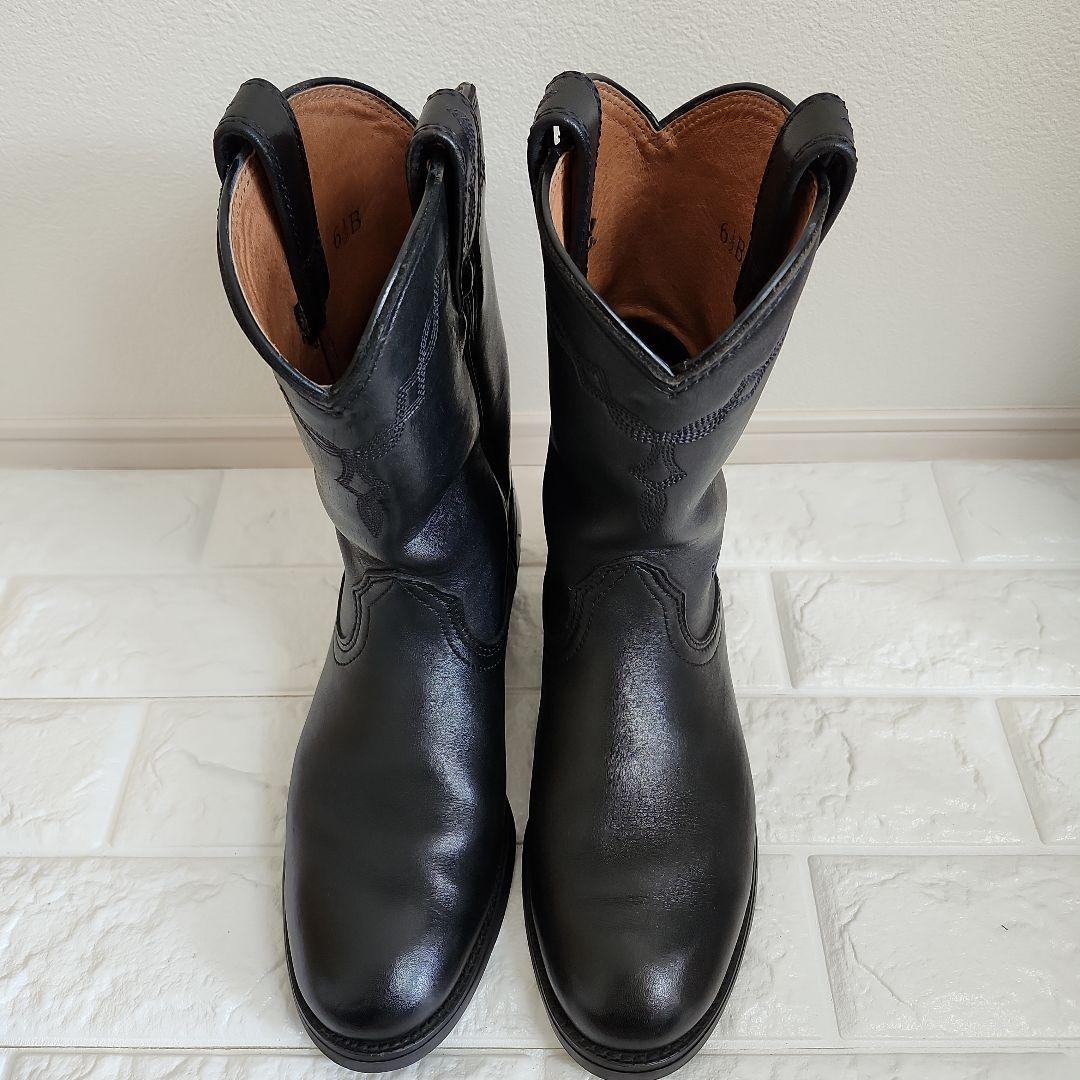 【美品】ARIAT ブラックレザー ウエスタンブーツ　Y2K