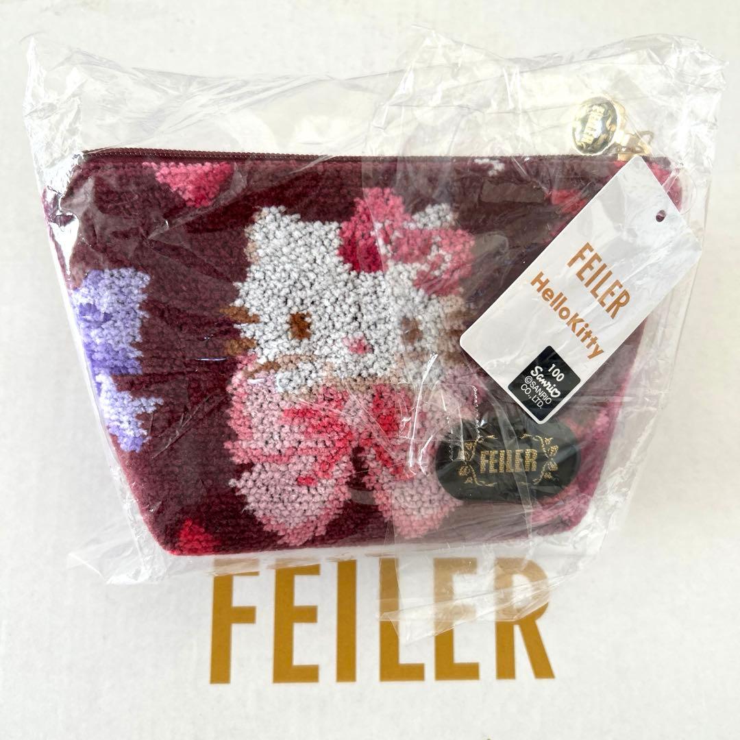 新品タグ付き　フェイラー × ハローキティ　リボン　ポーチ