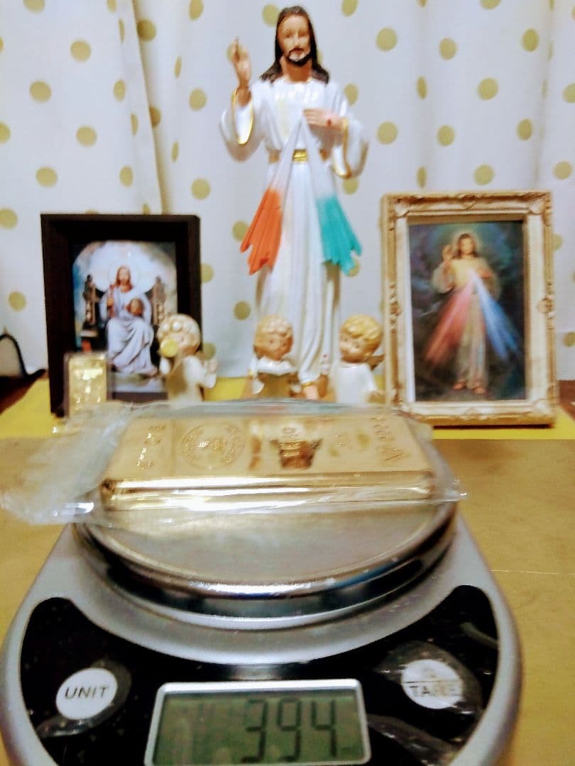 参考品.Swiss Bank ３８８g位.純金バー 999.9.裏画24KG有り