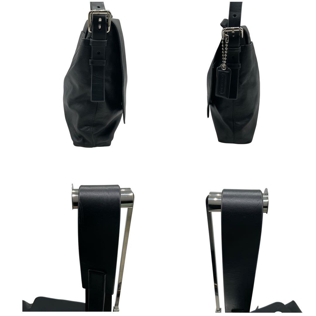 美品 コーチ メッセンジャーバッグ ショルダーバッグ トンプソン スリム 黒