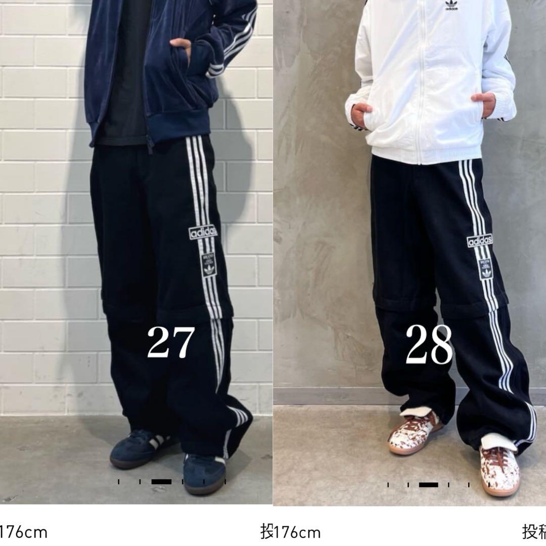 新品28】★当日発送★アディダス アディブレイク 2-IN-1 デニムパンツ 黒