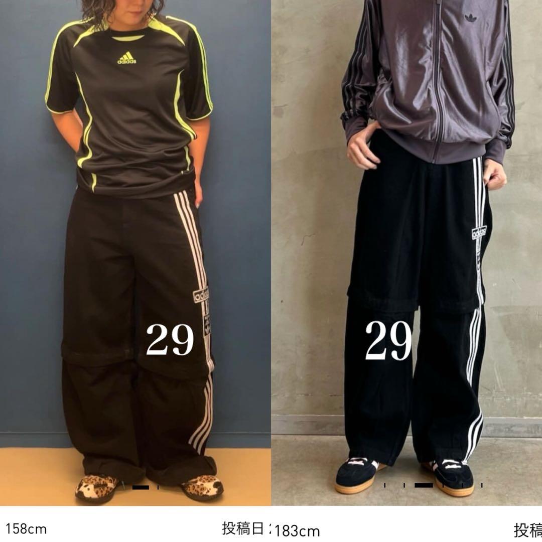 新品28】★当日発送★アディダス アディブレイク 2-IN-1 デニムパンツ 黒