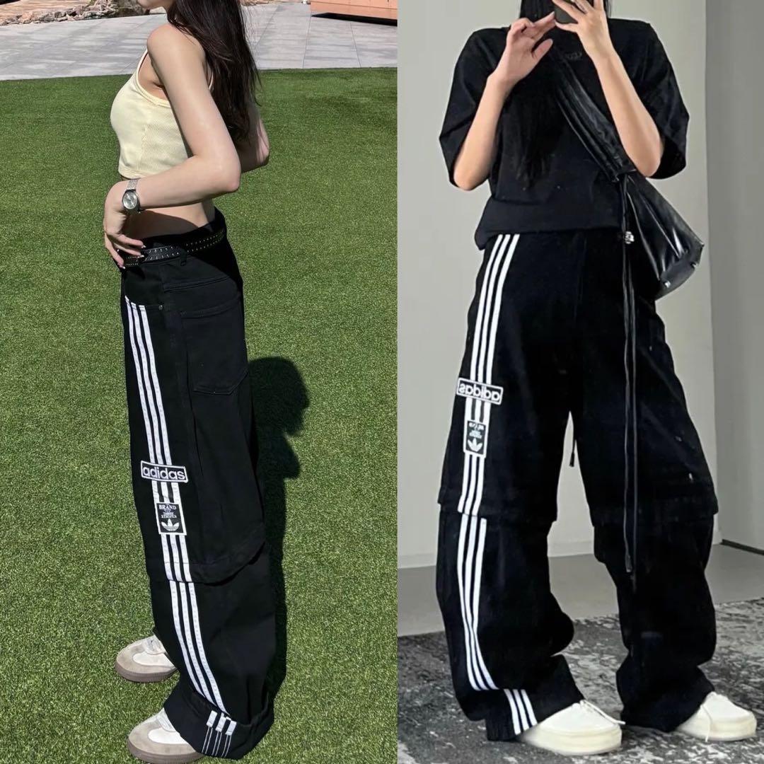 新品28】★当日発送★アディダス アディブレイク 2-IN-1 デニムパンツ 黒