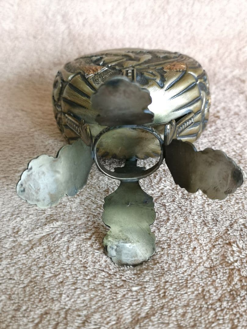 【アルゼンチン　茶器　アンティーク　1970】イェルバ マテ カップ&ストロー