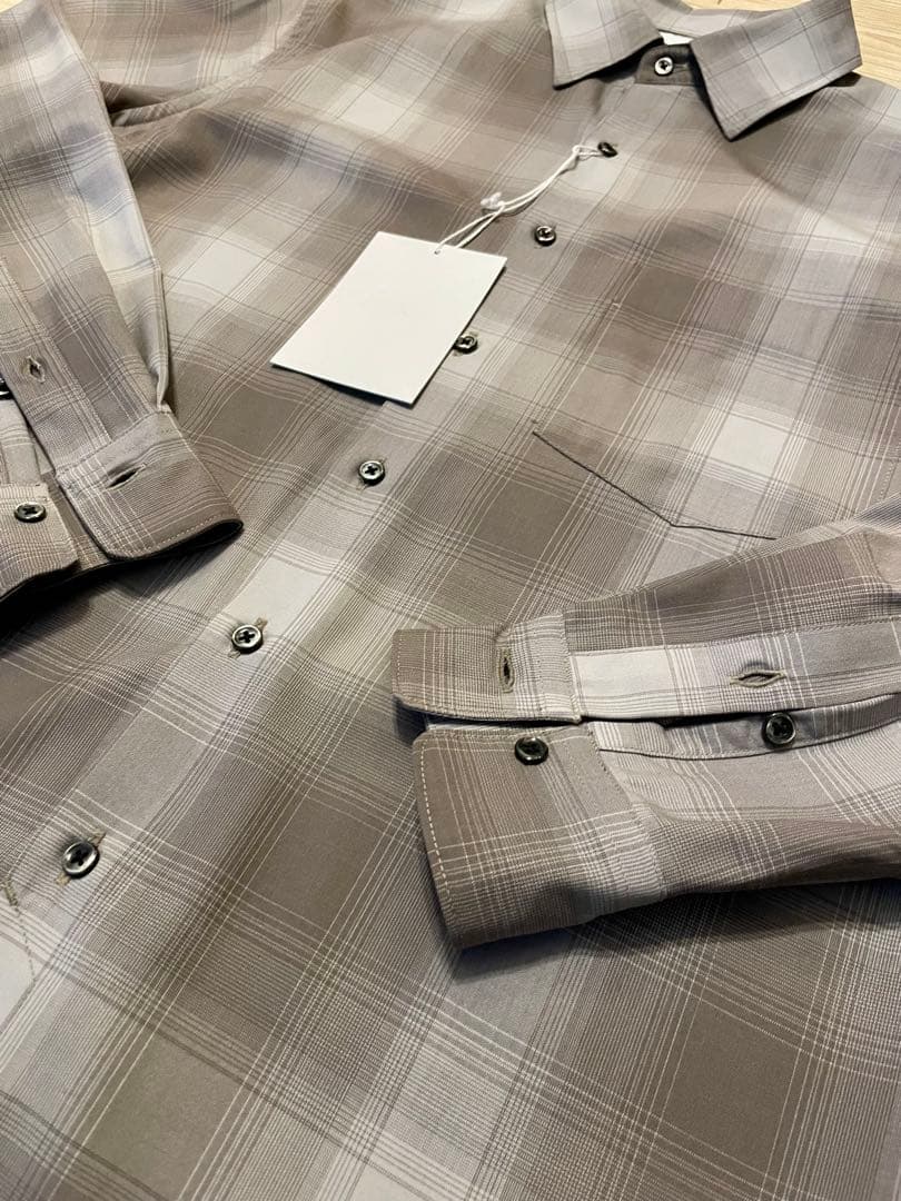 【週末値下】CTHY 尾州ウールシャツ Super140 CHECK 1 未使用