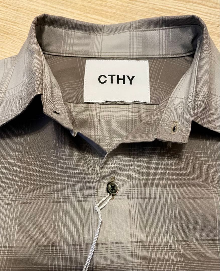 【週末値下】CTHY 尾州ウールシャツ Super140 CHECK 1 未使用