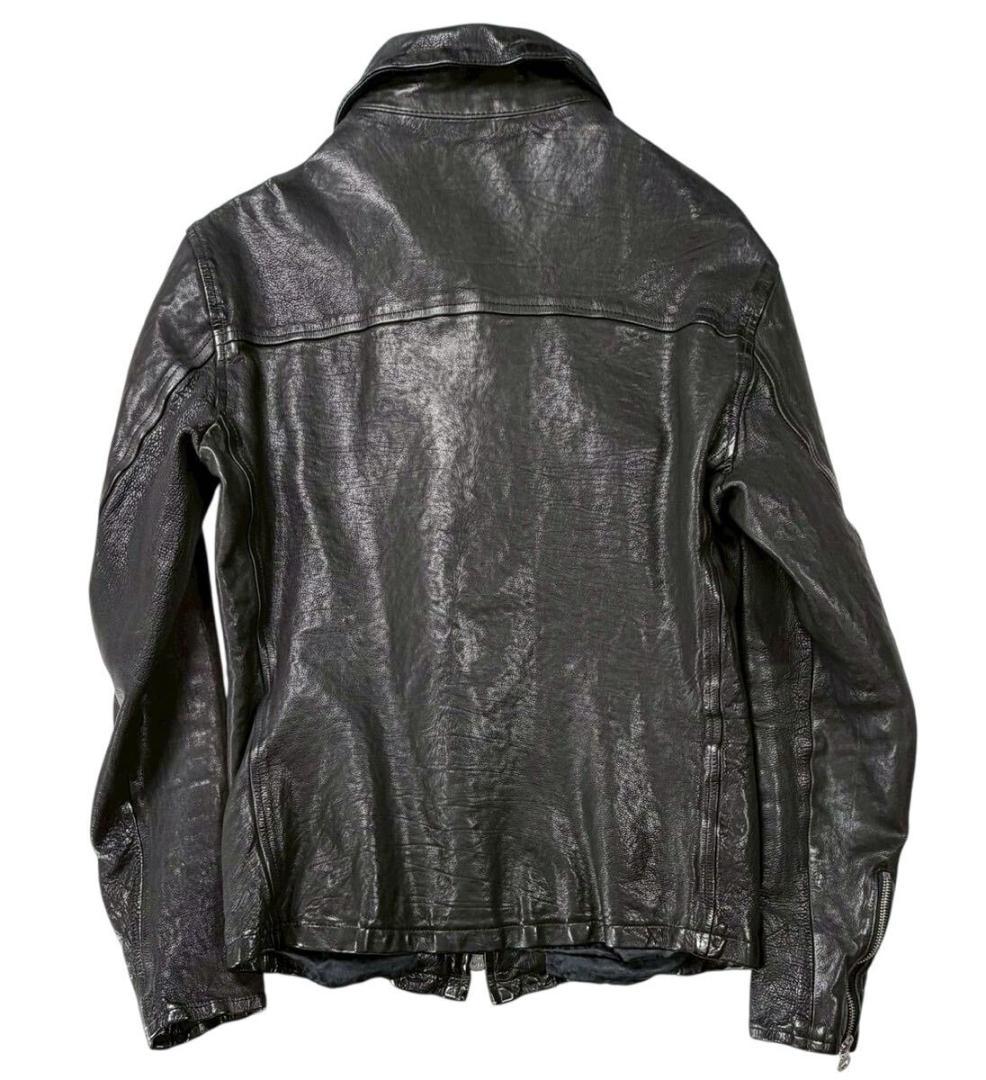 バックラッシュ ジャパンカーフタンニン製品染め レザージャケット ブラック M