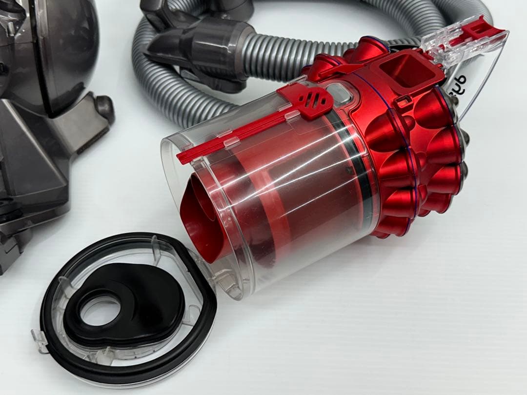 動作保証品　中古　赤　ダイソン　CY25 掃除機　本体　ホース　ダストケース付き